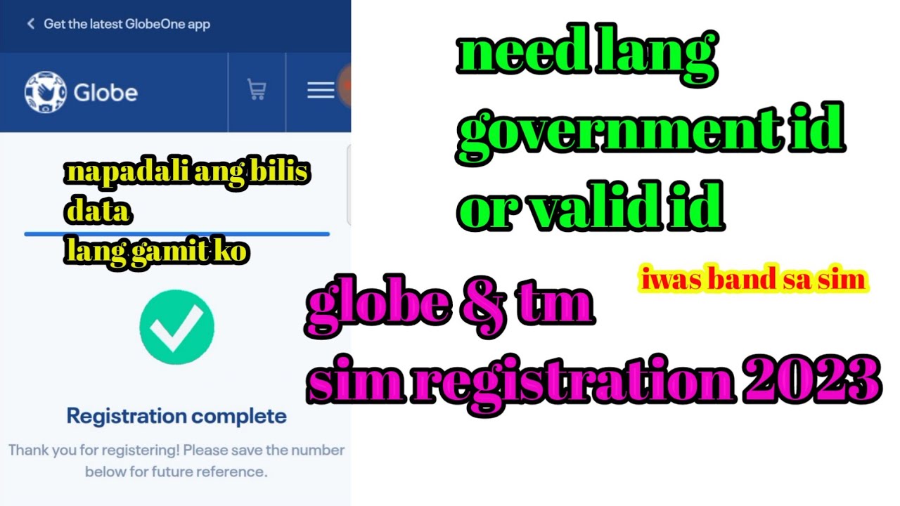 globe tm paano mag register sim card napadali lang pala ang tapos agad data lang gamit ko/ 2023 sim