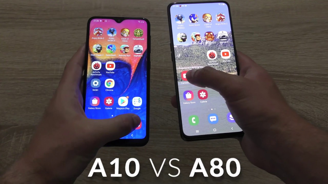 Samsung Galaxy A80 vs Samsung Galaxy A10: comparison - Speed test and Camera comparison