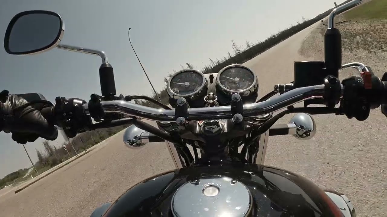 2024 Kawasaki W800 - Long ride from Drayton Valley to Brazeau Dam 4K 60fps
