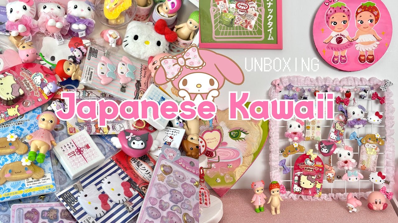 Japanese KAWAII unboxing🎀 cute souvenirs ♡ making deskup deco frame🍭
