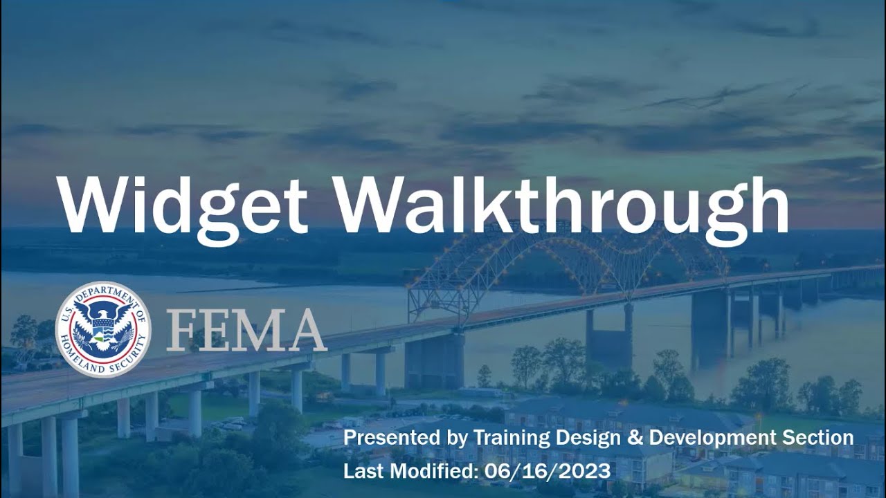 Grants Portal - Widget Walkthrough