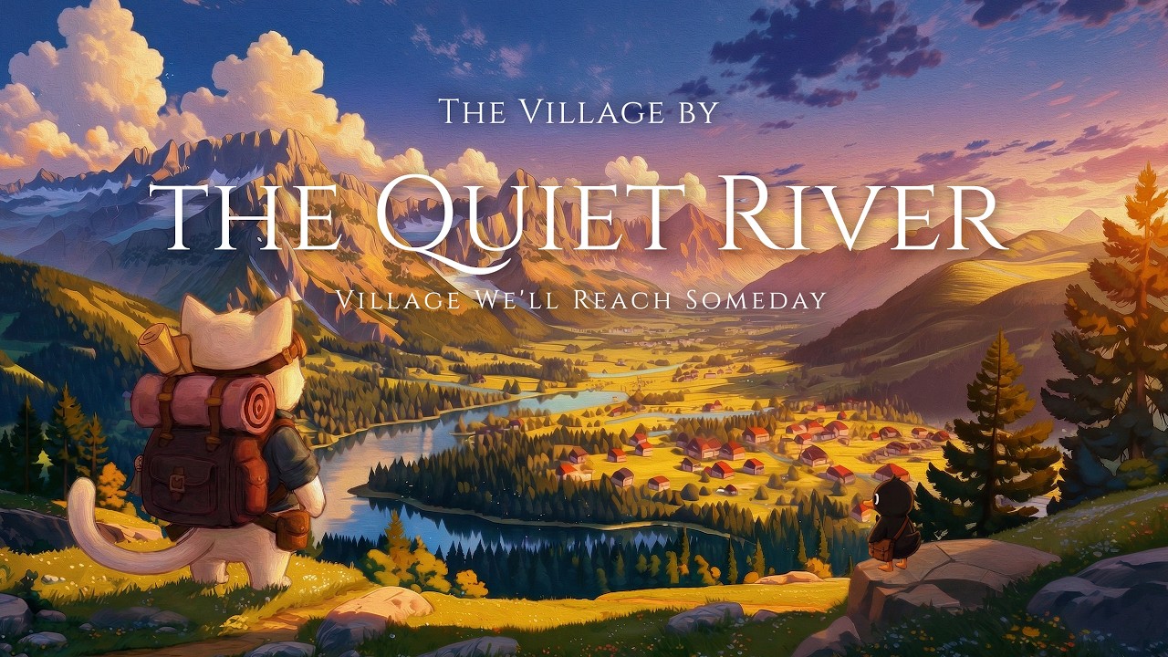 The Village by the Quiet River | Cozy Fantasy Music Ambience for Study & Relaxation [3 Hours]