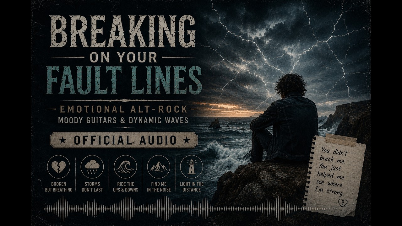 Breaking on Your Fault Lines – Emotional Alt-Rock | Moody Guitars & Dynamic Waves