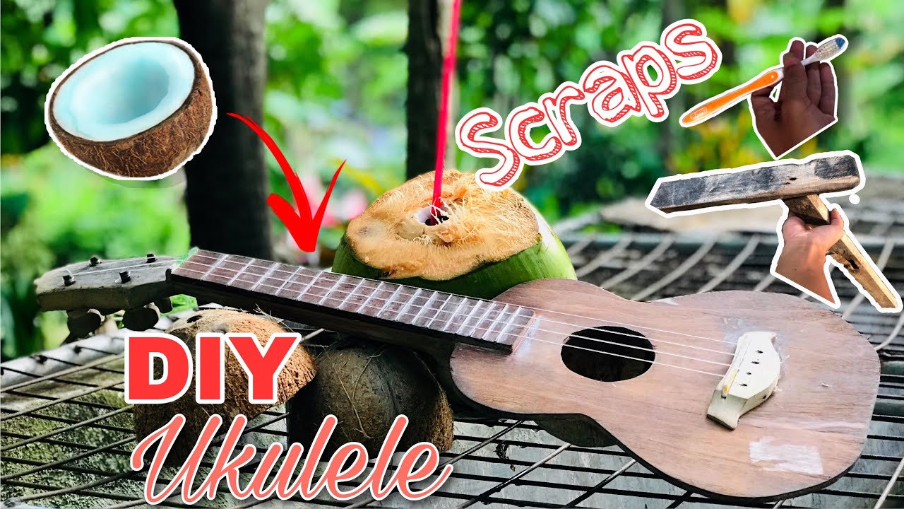 How to make Ukulele from coconut shell | DIY Ukulele