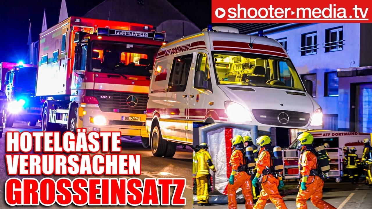 🆘 😱  HOTELGÄSTE VON MOTEL VERURSACHEN GROSSEINSATZ  😱 🆘 |  ATF aus Dortmund unterstützt