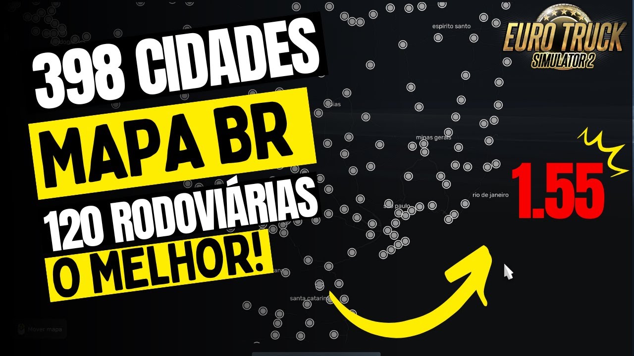 O MELHOR MAPA BRASILEIRO para ETS2 1.55 &ndash; BAIXE E INSTALE GR&Aacute;TIS!