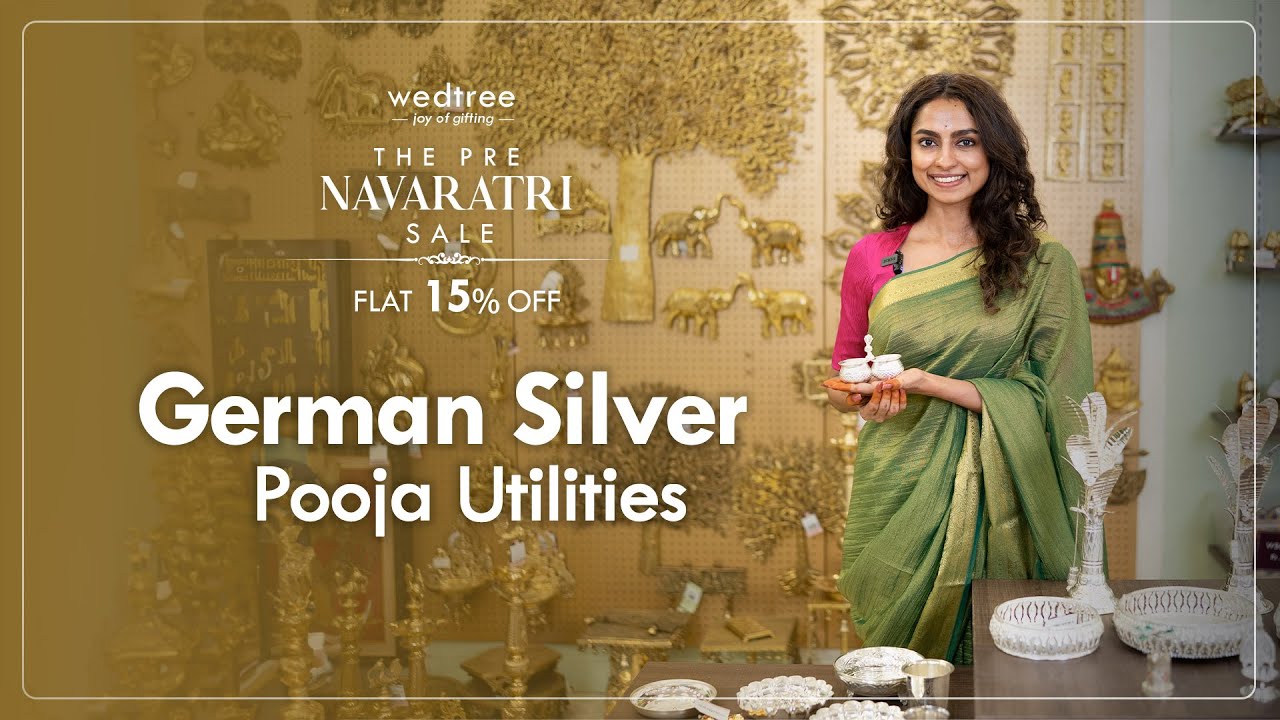 German Silver Pooja Utilities | Pre-Navaratri Sale - Flat 15% OFF | 5 Jul 25 | Wedtree