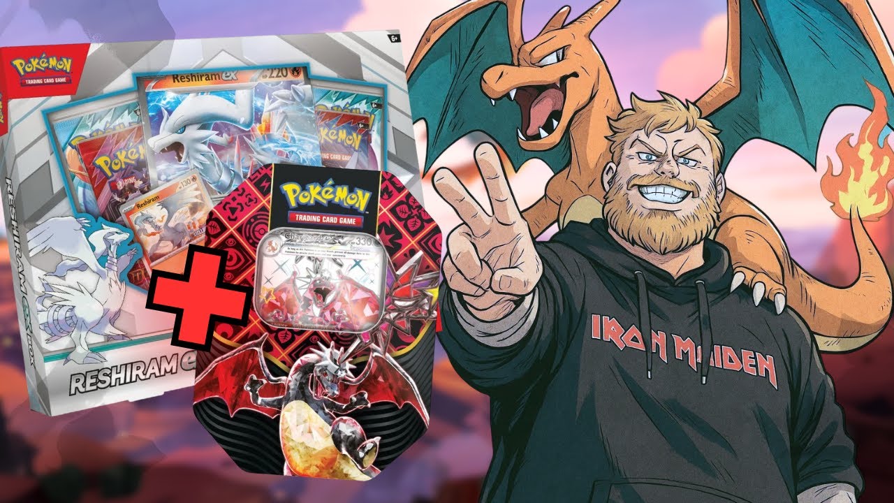 GIVEAWAY Pokémon TCG : Reshiram Ex Box and Paldean Fates Tin