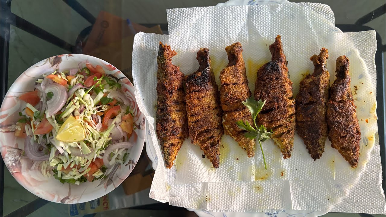 Mackerel fish Rava Fry 😋❤️ #fish #fry #tasty 
