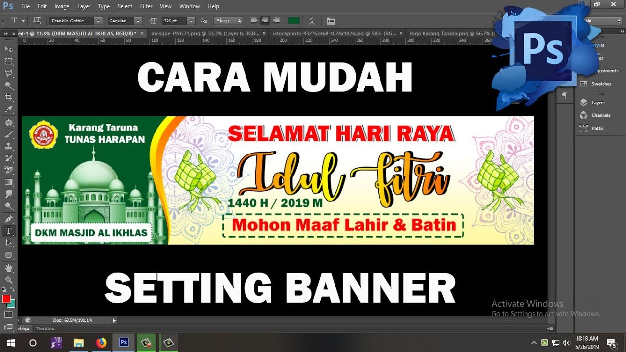 desain banner selamat hari raya idul fitri tahun ini