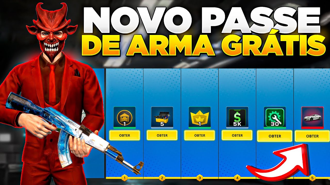 NOVO PASSE DE ARMA GRÁTIS! UPANDO COM FICHAS NO MÁXIMO | ONE STATE RP