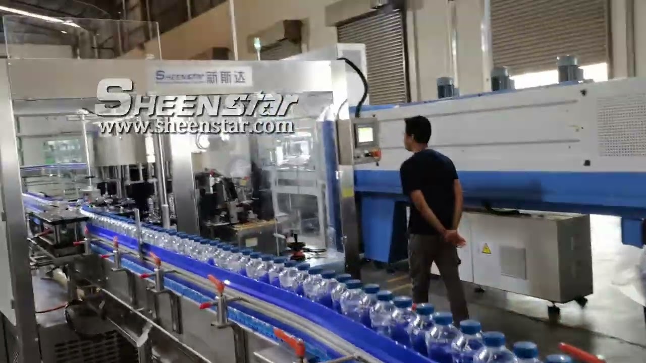 300ml 12000bph Pure Water Filling Line with Liquid Nitrogen Opp Labeling Cap Label Sleeve Packing