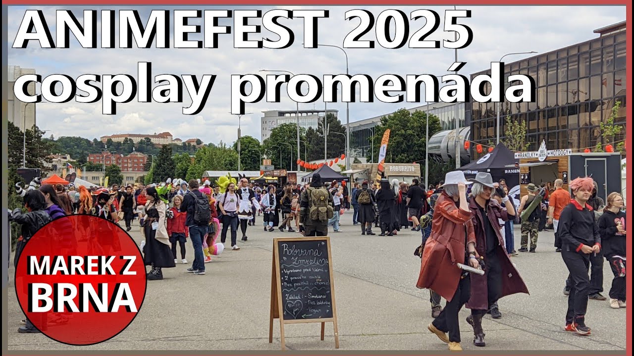 Animefest  2025 cosplay promenáda ve 4K tam  a zpět sobota 14:30 BRNO
