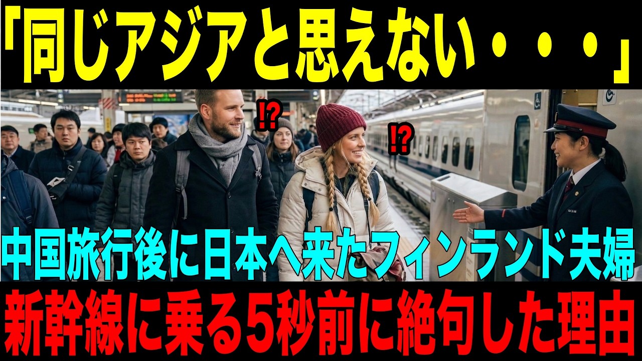 【海外の反応】「こんなにも差があるのか…」中国観光後に初来日したフィンランド人の夫婦が日本の電車に乗って驚愕した理由
