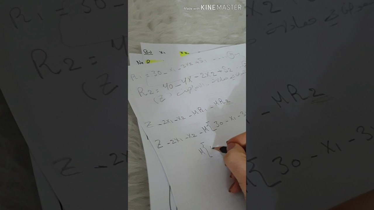 المحاضرة الثالثة طريقة big m