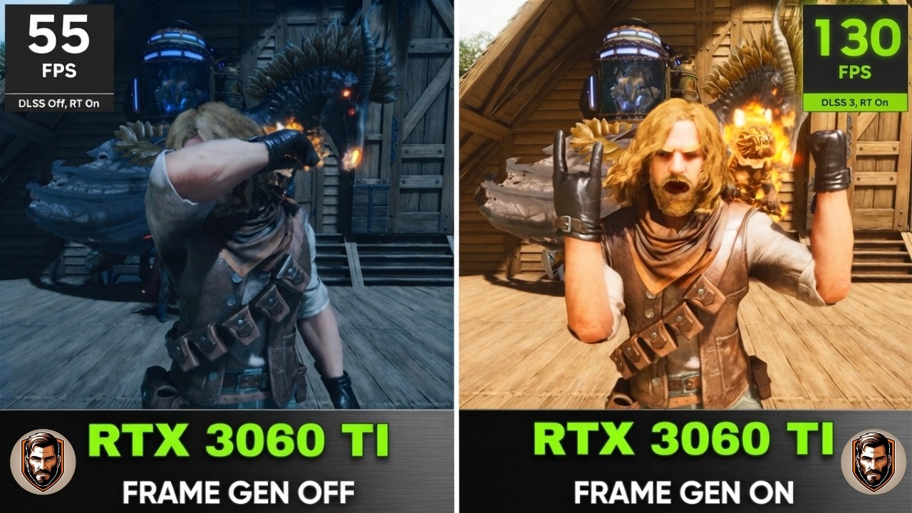 Ark Ascended: разблокировка генерации кадров RTX 40/50 на картах RTX 20 и 30 + повышение FPS
