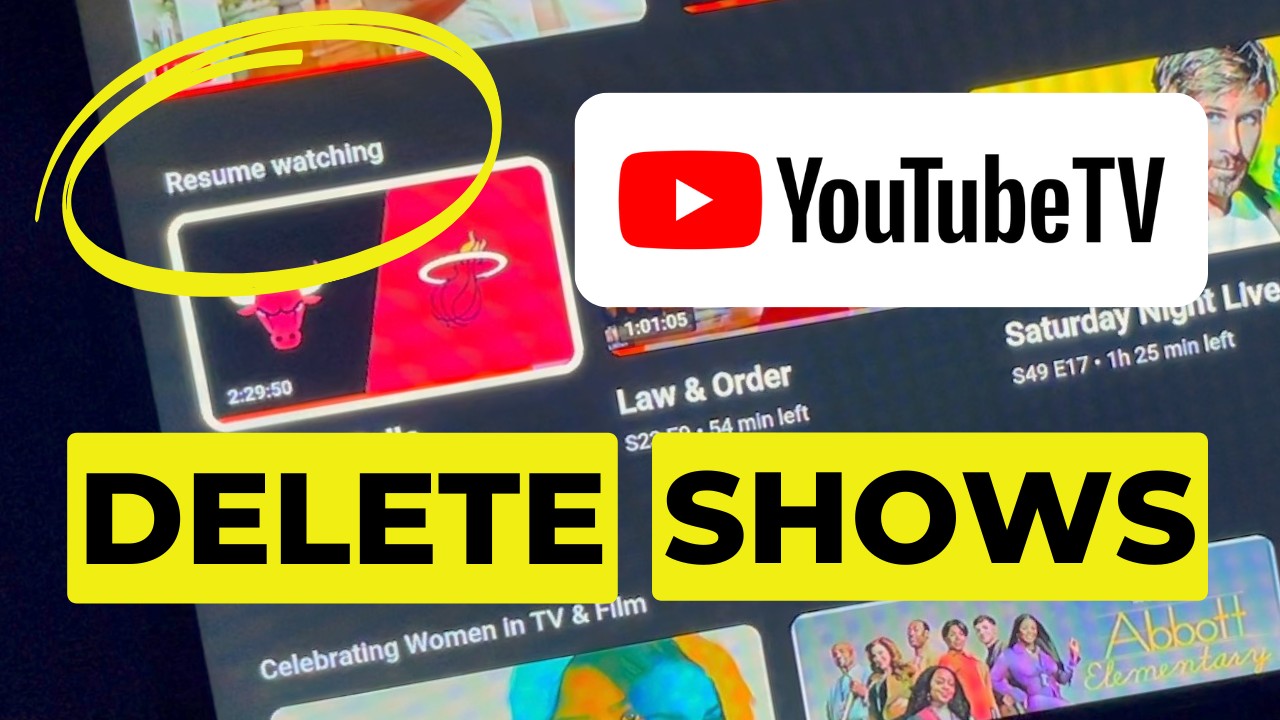 How to Delete Shows From YouTube TV's Resume Watching Section!