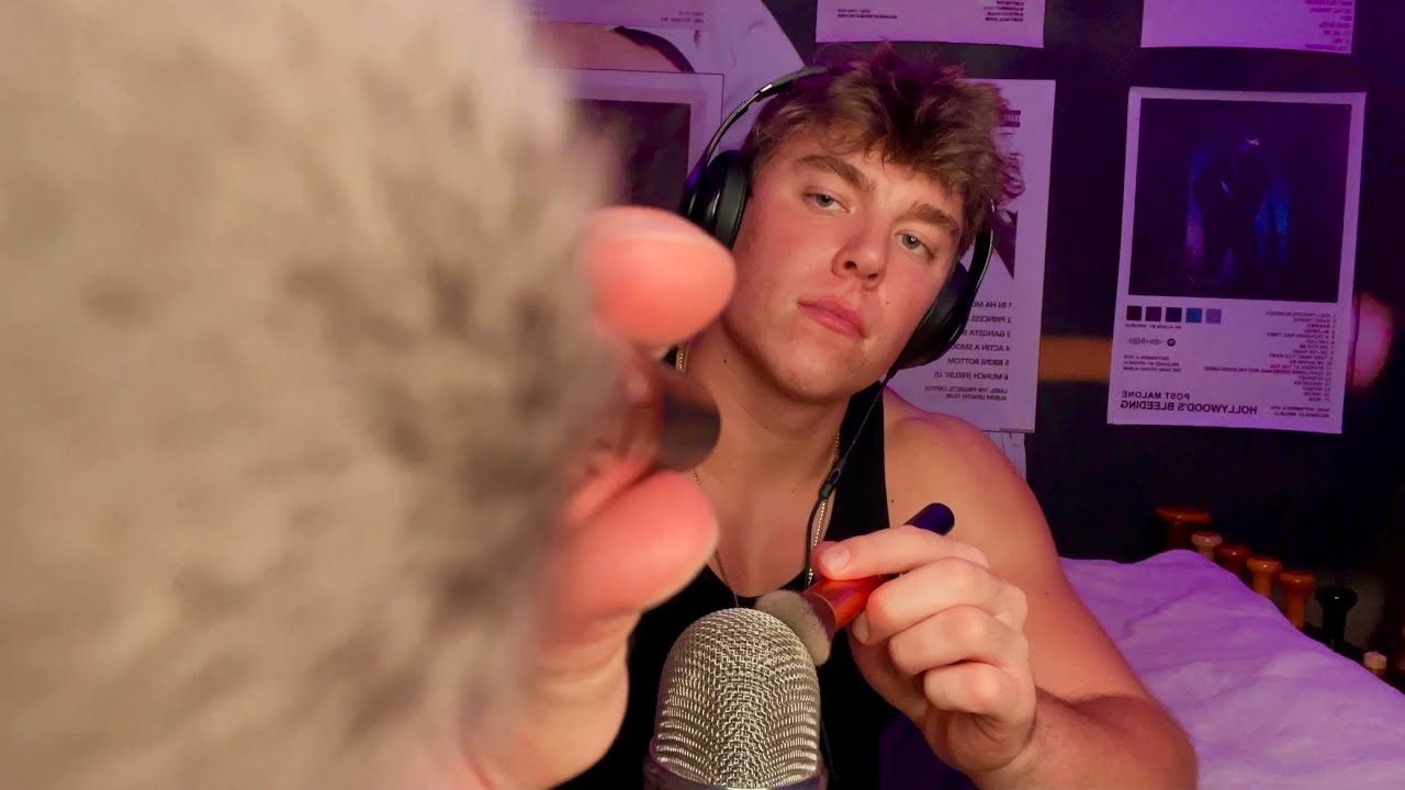 ASMR mic brushing for OCD, overthinking, and anxiety 💢🧠😣