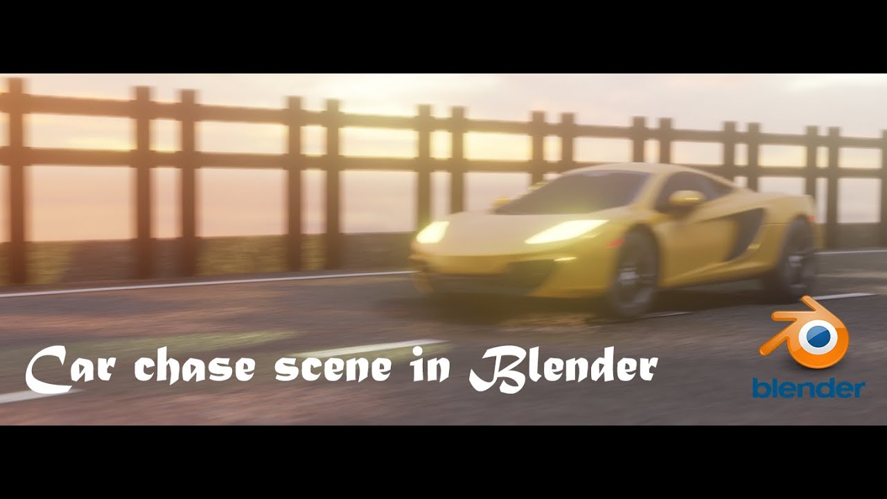 Blender-Car chase | INFINITYSTUDIOS | #quarantinelife