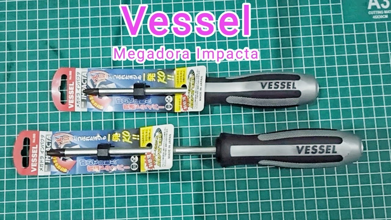 Review Vessel Megadora Impacta 980 P2 & P3, obeng JIS cross point bukan obeng Phillips.