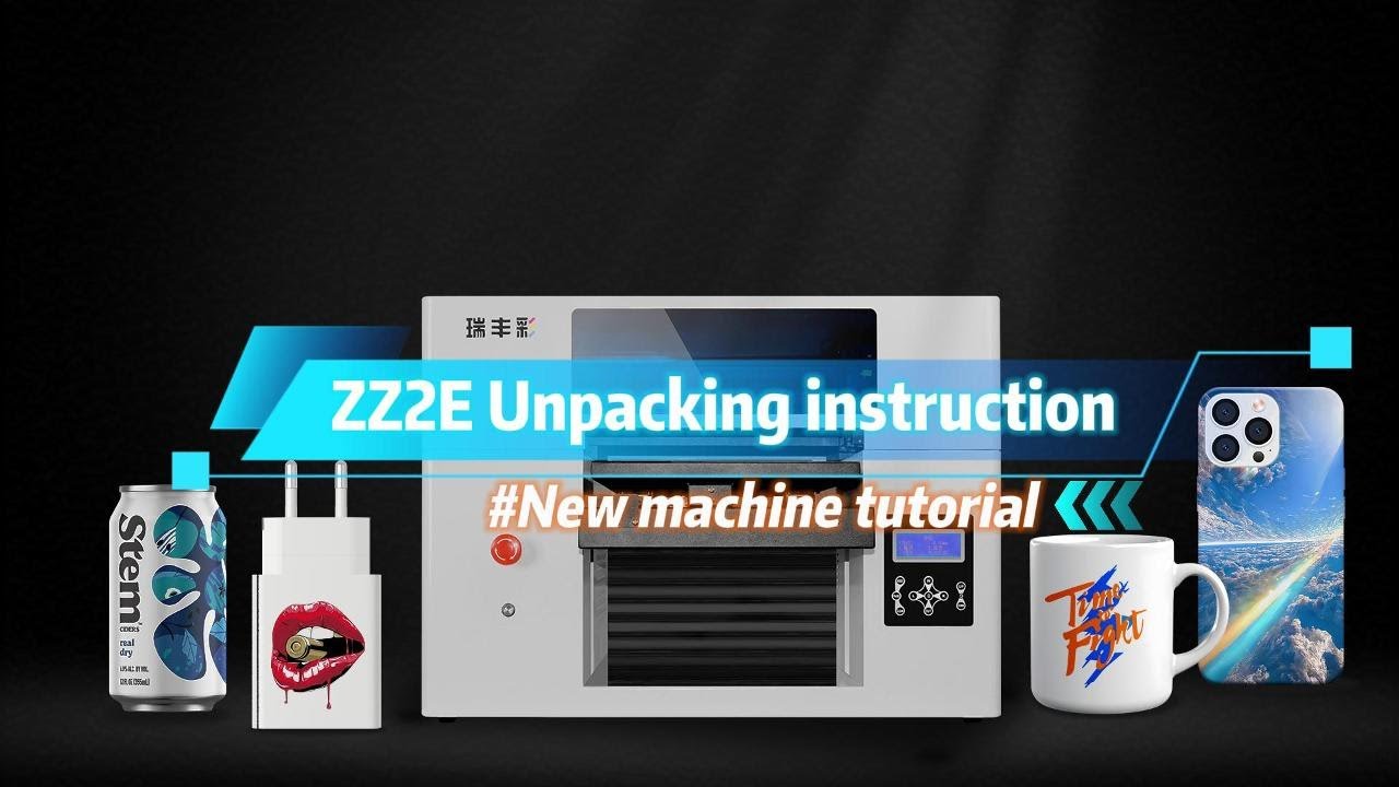 Refinecolor RF ZZ1E Mobile APP A3 UV Printer Unpacking instruction