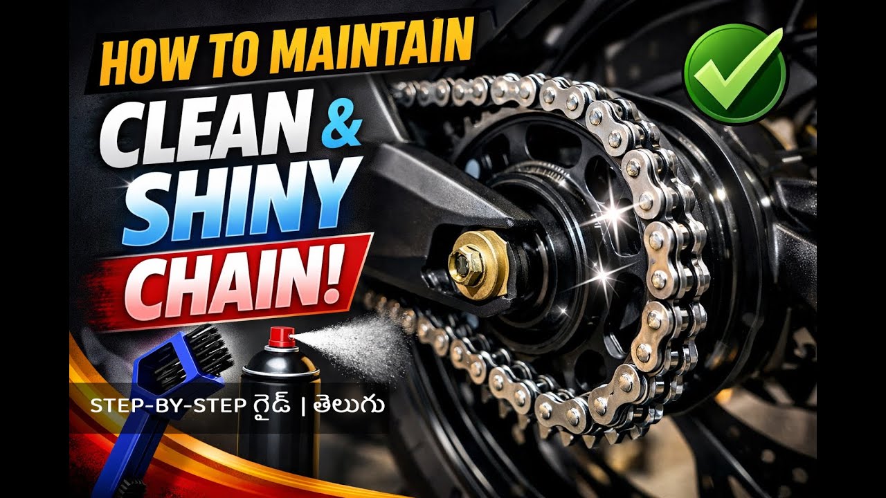 Bike Chain Cleaning & Lubrication Proper Method | Step by Step in Telugu