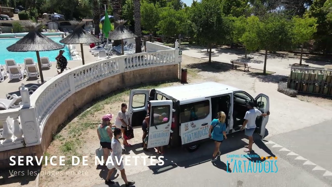 🚐☀️ Navette Plages du Pradet – Depuis le Camping L’Artaudois ! 🏖️