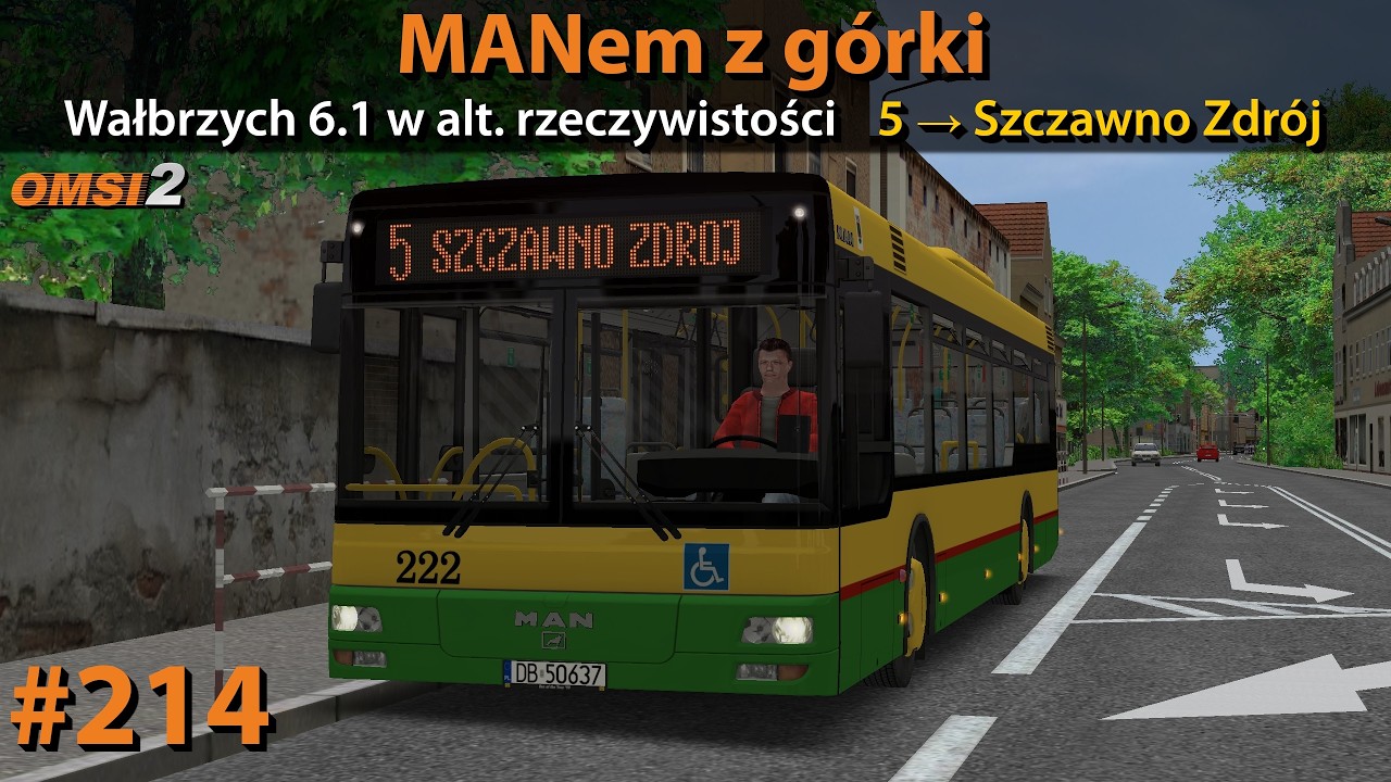 OMSI 2 #214: MANem z górki | Wałbrzych 6.1 w alternatywnej rzeczywistości - 🚍5 | MAN NL283