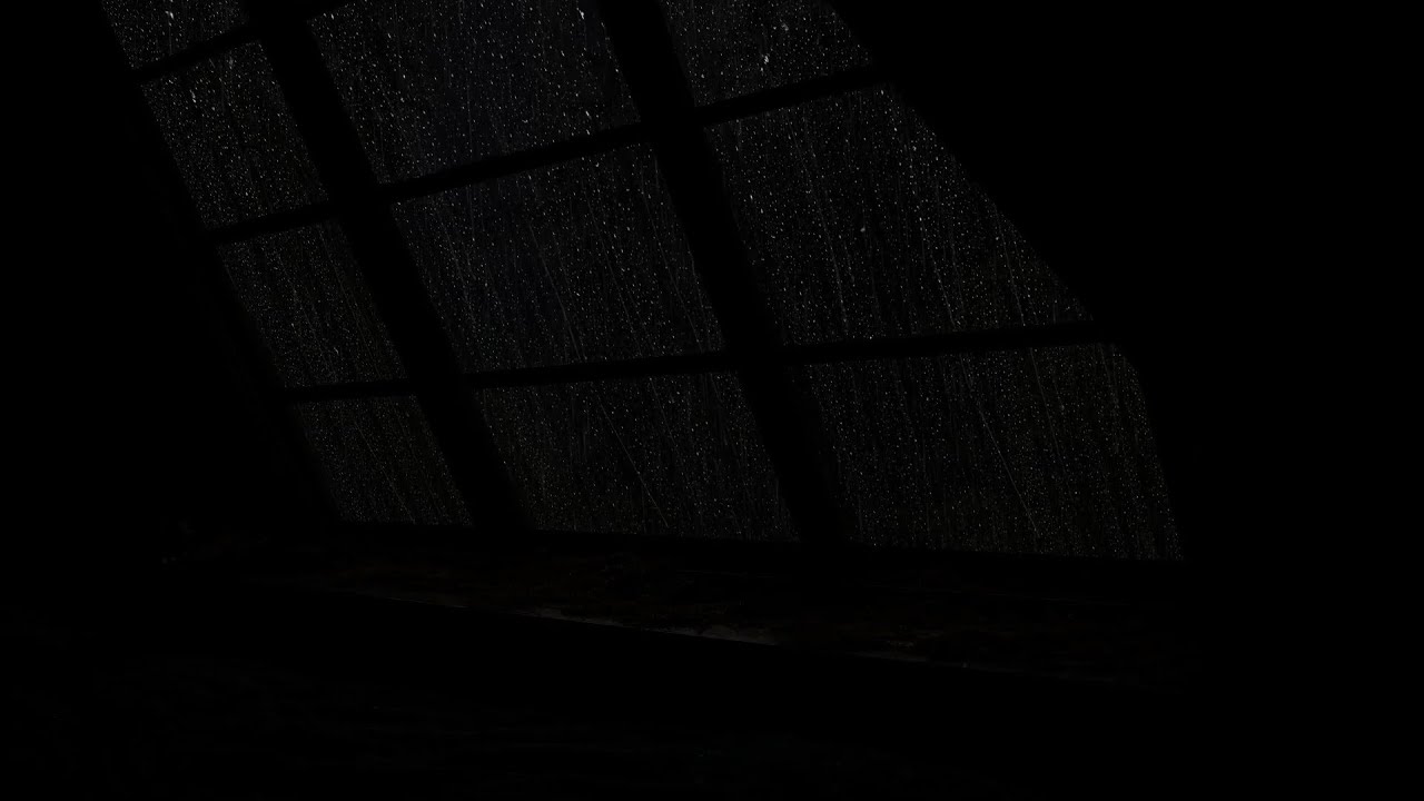 Attic Window💦Tropical Storm Window with Rain - Helps Relaxation, Meditation & Sleep Better