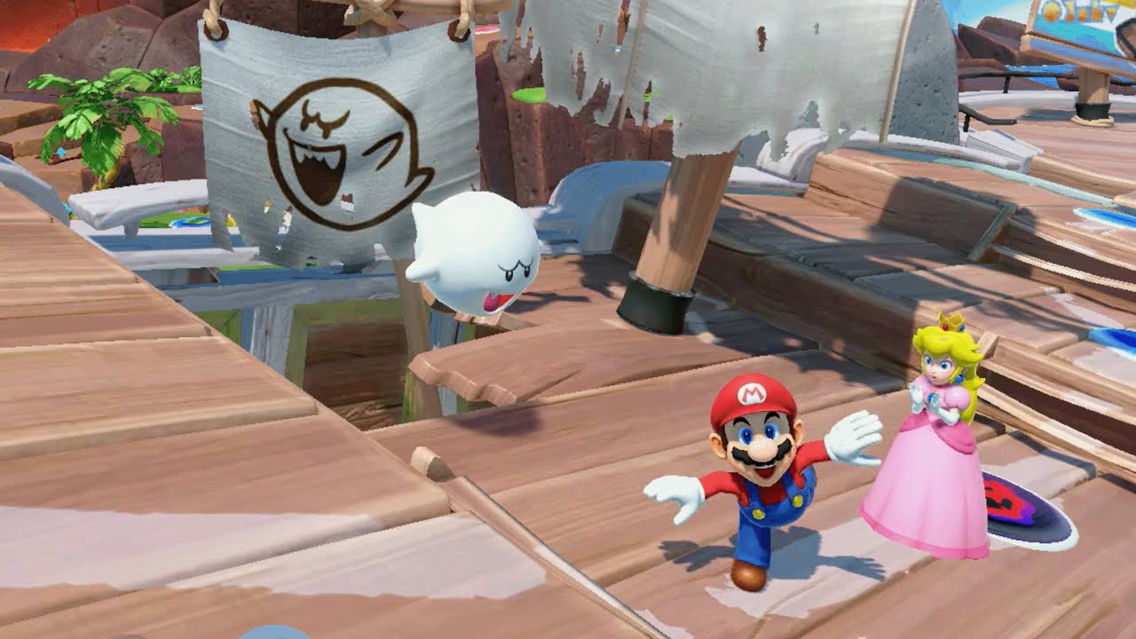 Super Mario Party Jamboree - Mario vs Bowser vs Shy Guy vs Boo - Goomba Lagoon
