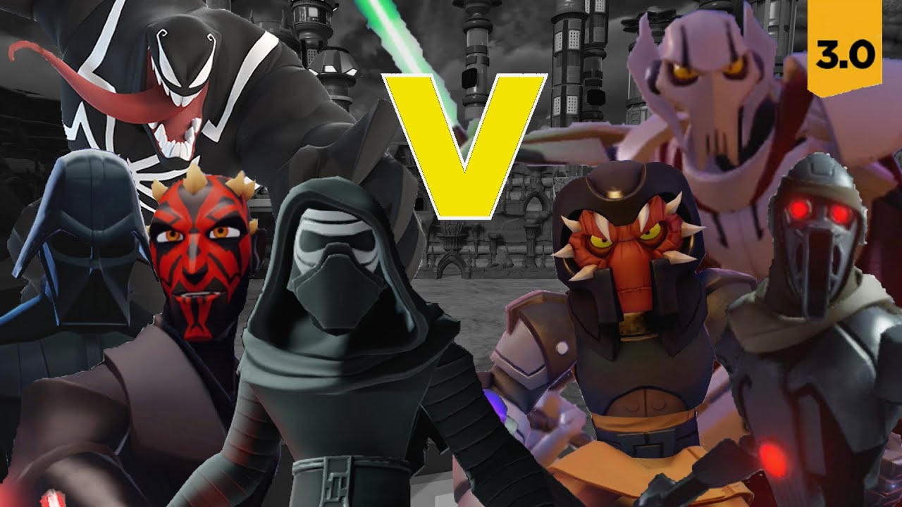 Kylo Ren Vader Maul + Venom vs Grievous Magnaguards + Nikto Bruisers
