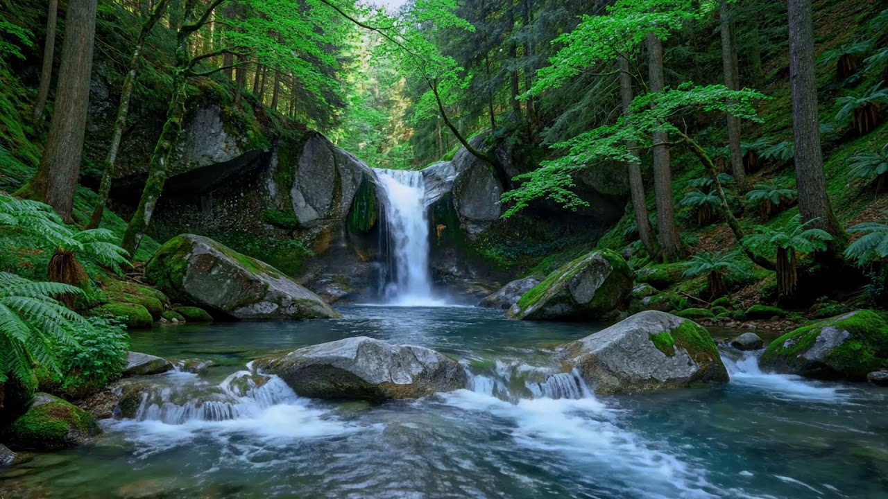 River Stream Sounds 🌊 Relaxing Water Ambience for Sleep and Stress Relief #1412