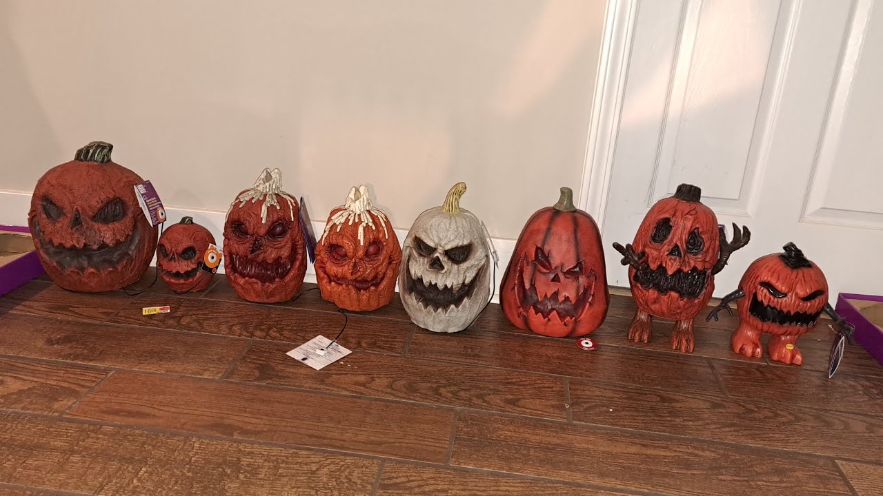 Gemmy PVC Rotten Pumpkin Animatronics - COMPLETE COLLECTION as of August 2024
