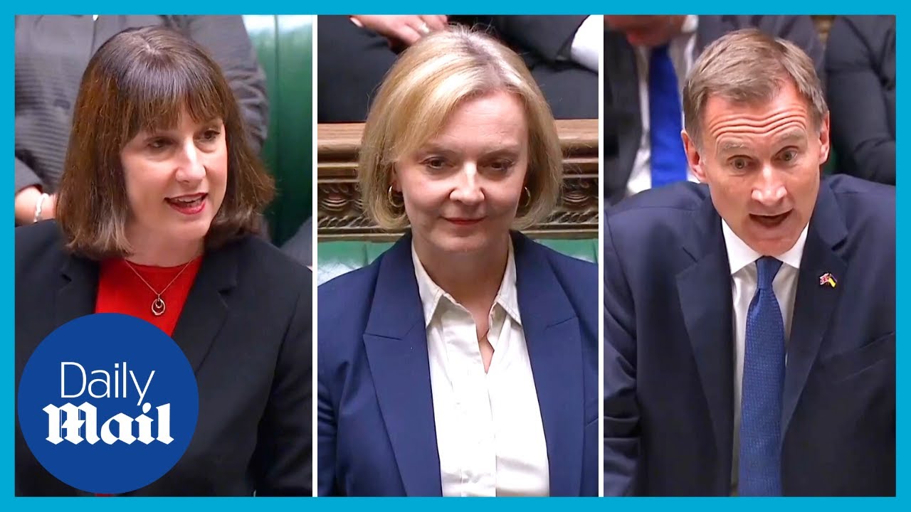 Jeremy Hunt and Rachel Reeves tear into each other while Liz Truss sits by