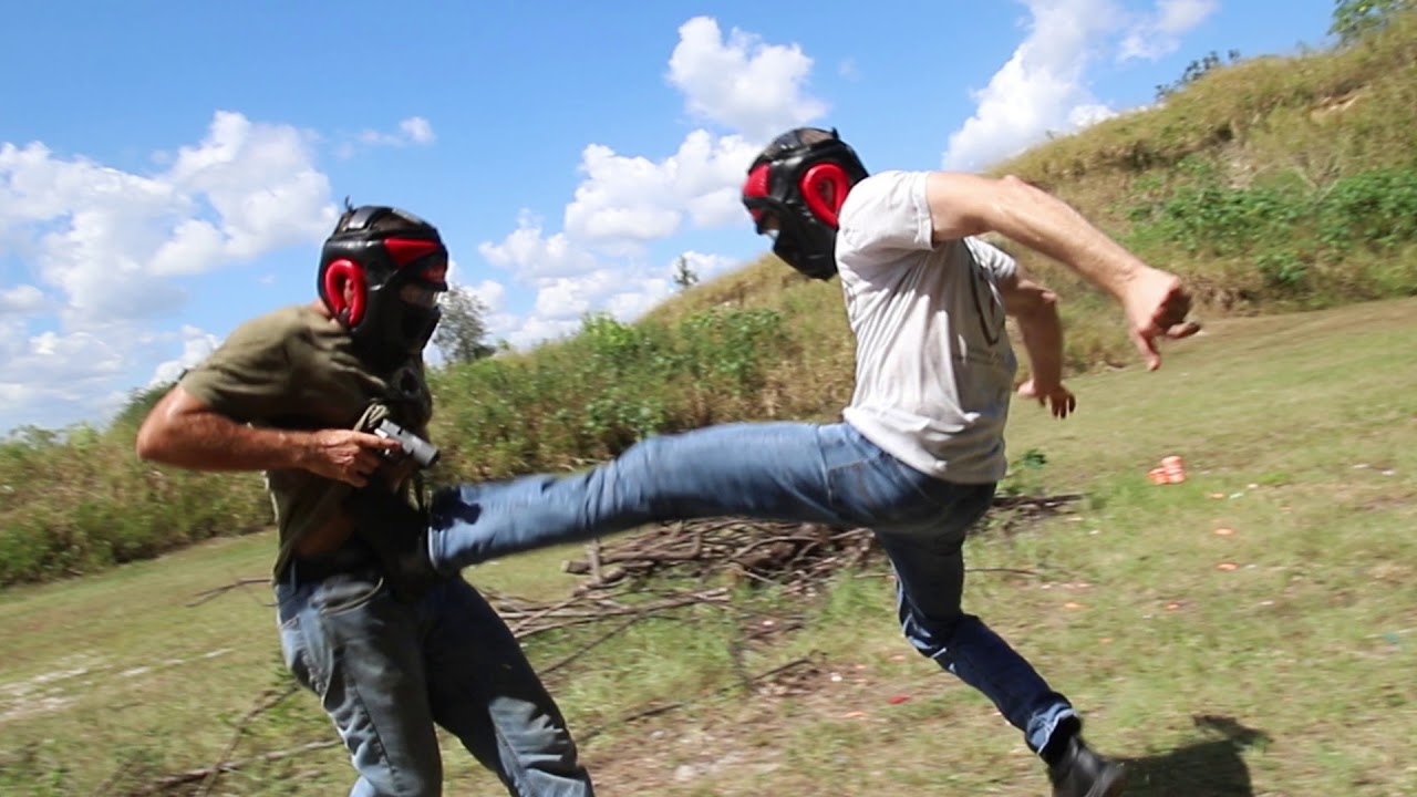 Force on Force gun fight with striking