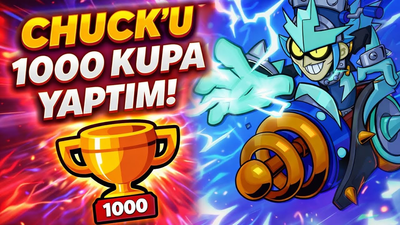 CHUCK’U 1000 KUPA YAPTIM! 😱 #brawlstars #ObscurBs