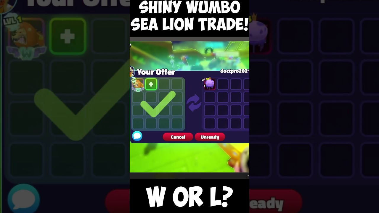 SHINY WUMBO 0.5% SEA LION & 0.002% King Jellyfish Trade!
