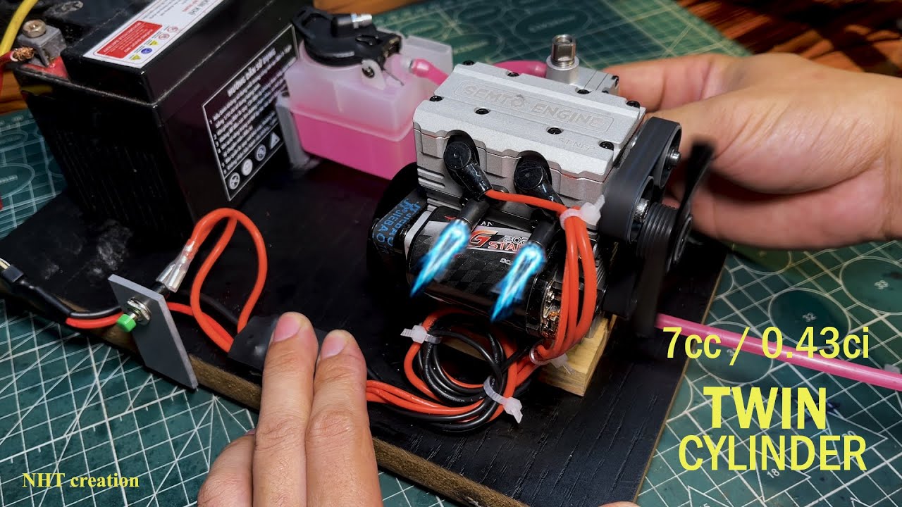 Assembling & Starting the SEMTO ENGINE engine in Silver ST-NF2 7 (3.5*2)cc | NHTcreation