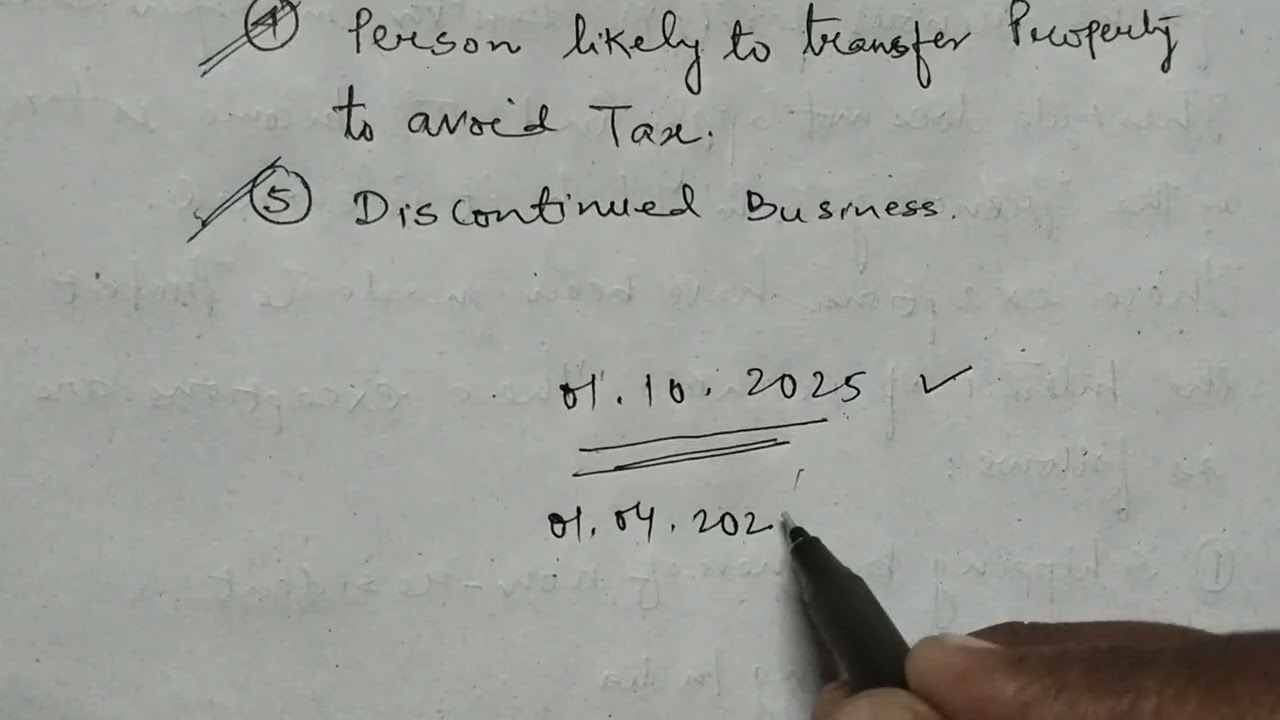 #4# Cases when Income of Previous Year will be assessed in Previous Year 