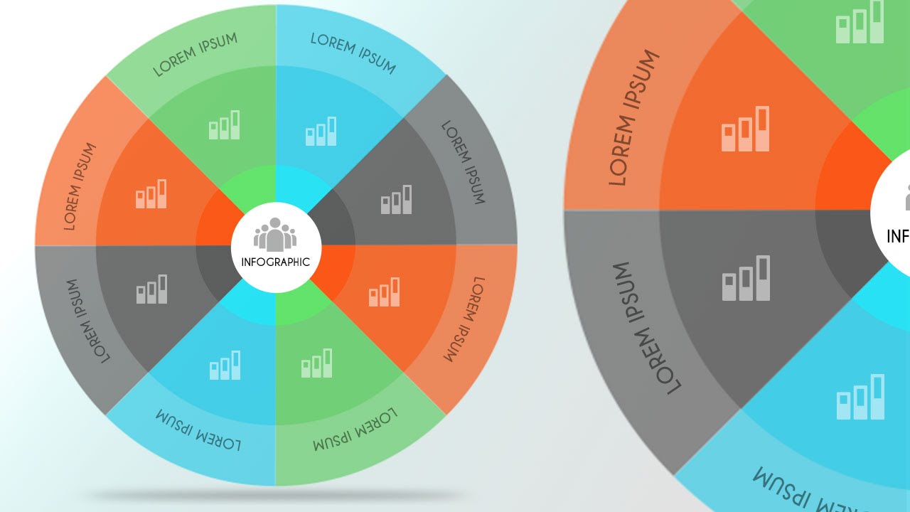 InfoGraphic Tutorial in Photoshop #27 – Colorful Circle Infographic