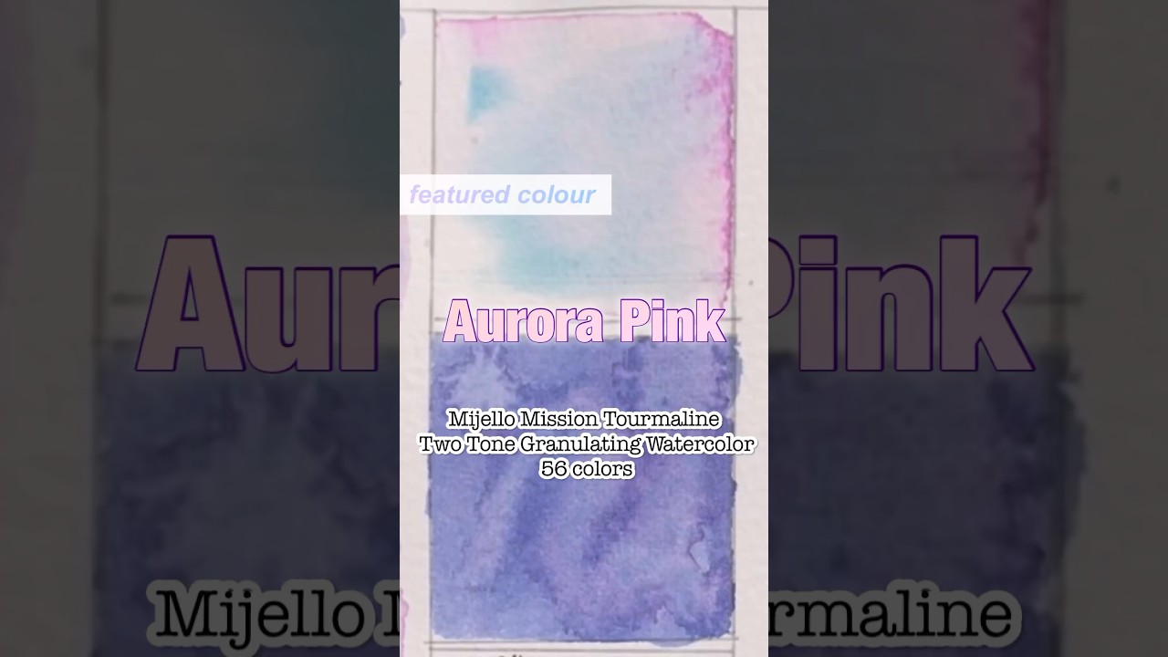 Mijello Tourmaline Two Tone Watercolor - Aurora Pink In-Depth! #art #mijello #watercolor
