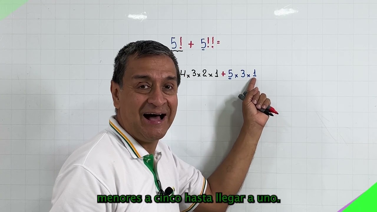 3. Suma de un n&uacute;mero factorial y un doble factorial.