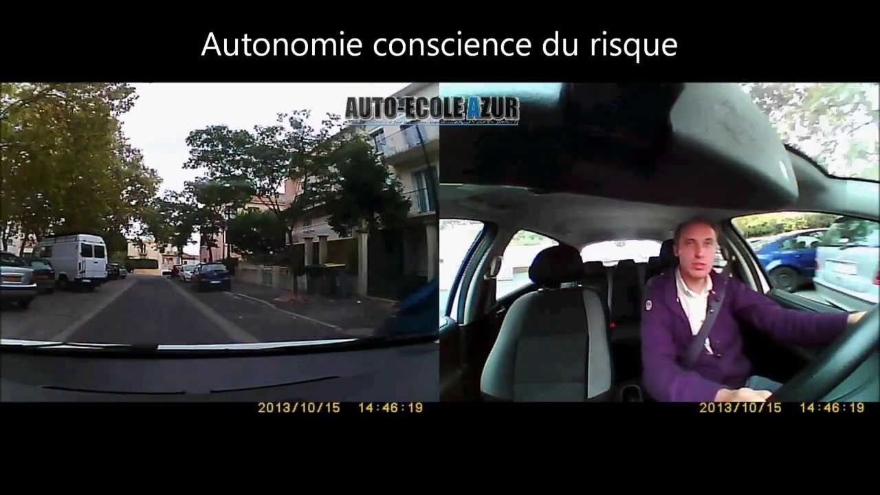 Exemple d'un parcours d'examen du permis de conduire.
