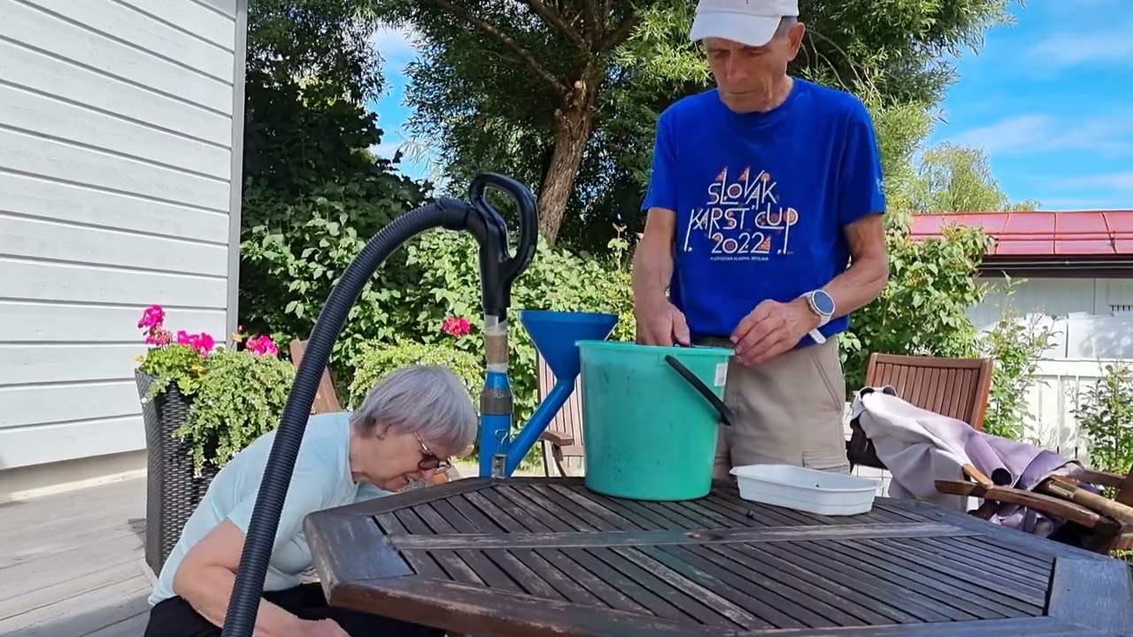 Mustikan puhdistus Blueberry cleaning