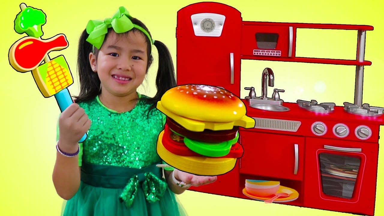 Jannie Pretend Play Cooking with Toy Kitchen| Food Toys | Juguetes de Cocina