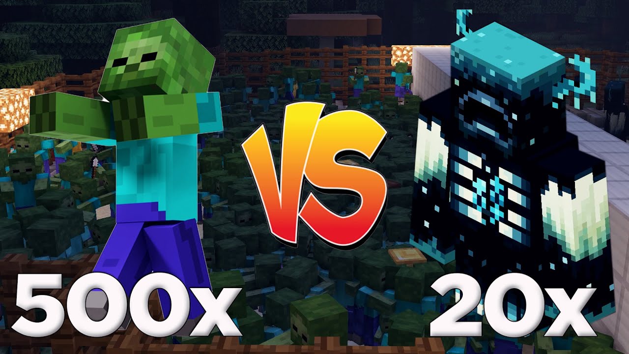 500 ZOMBİ VS 20 WARDEN !!! Minecraft: Mob Savaşları #11