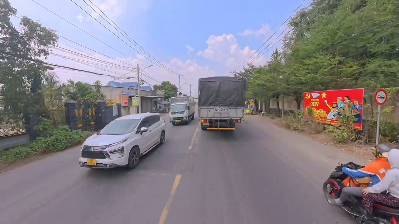 Tỉnh lộ 8 hướng đi từ ngã tư Tân Quy về cầu vượt Củ Chi | Vivu khắp nẻo☆