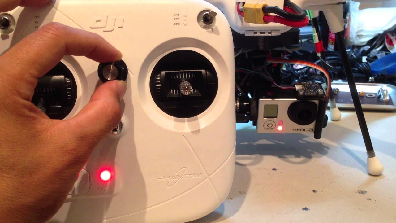 DJI Phantom quadcopter potentiometer hack for gimbal pitch control