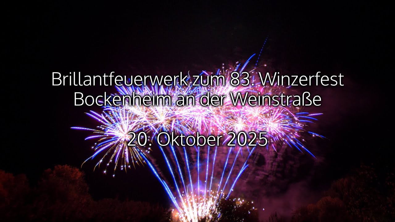 Brillantfeuerwerk zum 82. Winzerfest in Bockenheim an der Weinstraße