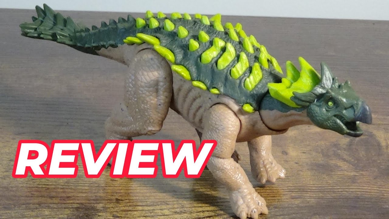 Обзор фигурки динозавра Ankylosaur от Mattel Toys: Yuxisaurus Jurassic World Rebirth Strike Attack